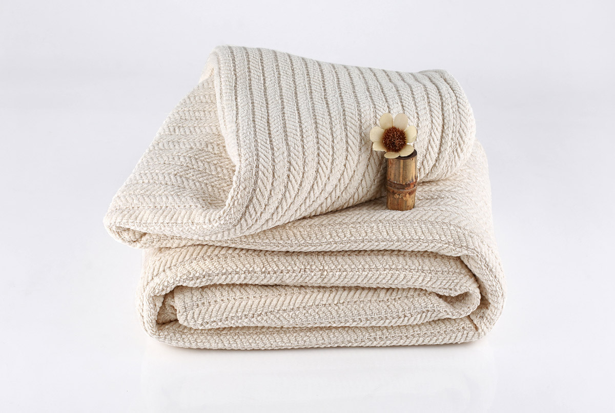 Organic Chenille Stripe Blanket by Organics and More