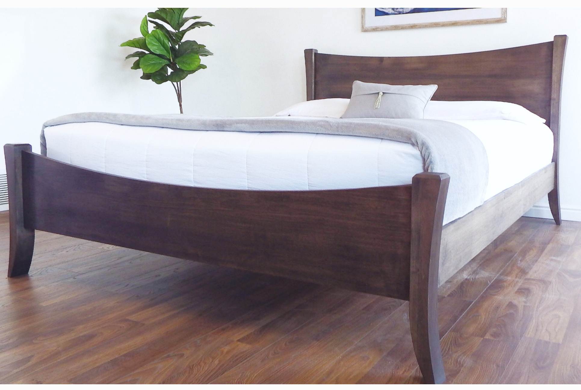 Solid Wood Natural Platform Bed Frame