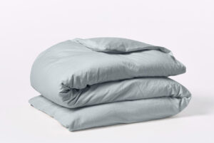 Coyuchi Crinkled Percale Duvet Cover and Shams