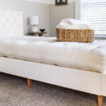 Organic Upholstered Platform Bed With Headboard